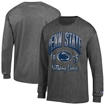 Men's Champion Heather Charcoal Penn State Nittany Lions Bold Long-Sleeve T-Shirt
