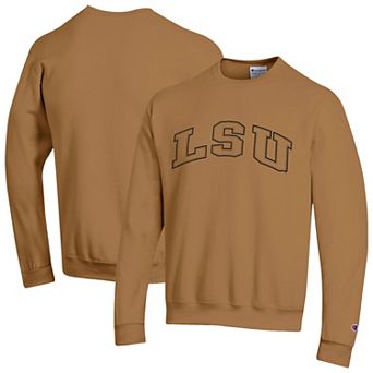 Men's Champion Brown LSU Tigers Latte Fleece Sweatshirt