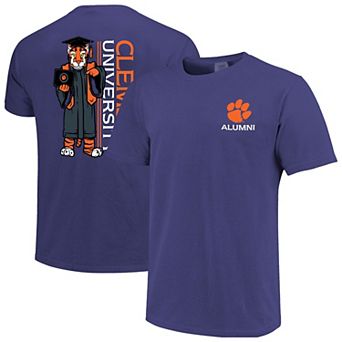 Men's Purple Clemson Tigers Mascot Grad Achievement Unlocked T-Shirt