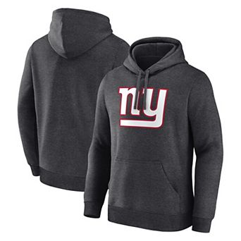 Men's Logo Athletic Heather Charcoal New York Giants Primary Logo Hoodie