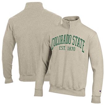 Men's Champion Cream Colorado State Rams Established Date Quarter-Zip Pullover