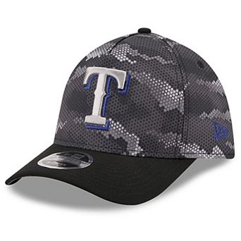 Men's New Era Black Texas Rangers Camo 39THIRTY A-Frame Flex Hat