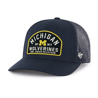 Men's '47 Navy Michigan Wolverines Leland Trucker Adjustable Hat