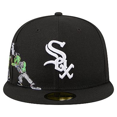 Men's New Era Black Chicago White Sox Run Mascot 59FIFTY Fitted Hat
