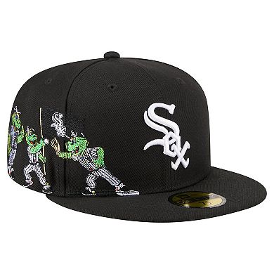 Men's New Era Black Chicago White Sox Run Mascot 59FIFTY Fitted Hat