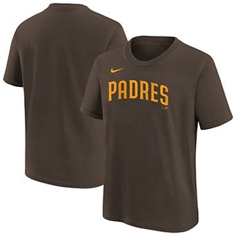 Youth Nike Brown San Diego Padres Wordmark T-Shirt