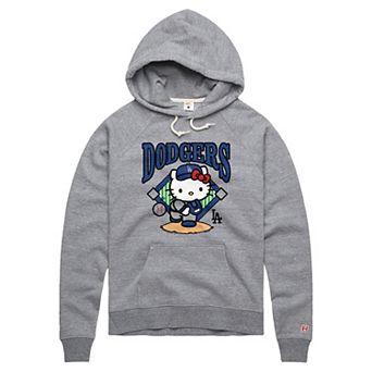 Women's Homage Gray Hello Kitty x Los Angeles Dodgers Pitch Tri-Blend Hoodie