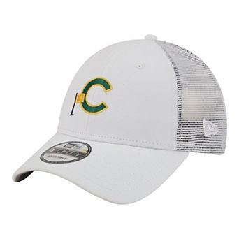 Men's New Era White Chicago Cubs Flag 9FORTY Trucker Adjustable Hat