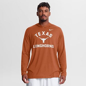 Men's Nike Texas Orange Texas Longhorns Primetime Arch Tri-Blend Dri-FIT Long Sleeve Hooded T-Shirt