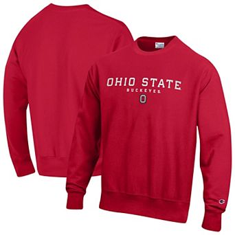Men's Champion Scarlet Ohio State Buckeyes Relentless Reverse Weave Sweatshirt