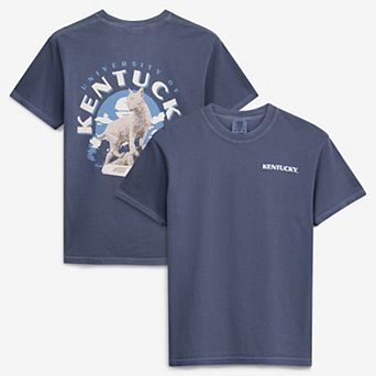 Men's Navy Kentucky Wildcats Comfort Colors Team Statue T-Shirt