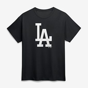 Men's Logo Athletic Black Los Angeles Dodgers Official Logo T-Shirt