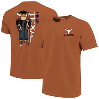 Men's Texas Orange Texas Longhorns Mascot Grad Achievement Unlocked T-Shirt