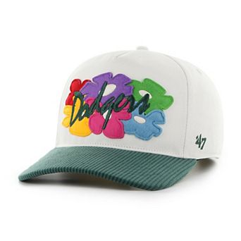 Men's '47 White/Green Los Angeles Dodgers Flora Gallery Hitch Adjustable Hat