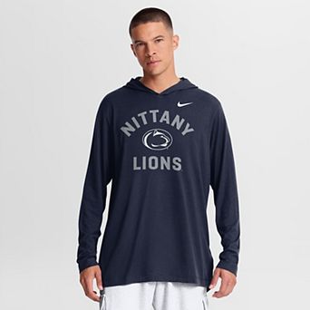 Men's Nike Navy Penn State Nittany Lions Primetime Arch Tri-Blend Dri-FIT Long Sleeve Hooded T-Shirt