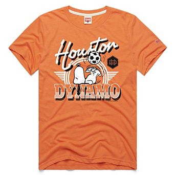 Unisex Homage Orange Houston Dynamo FC MLS x Peanuts Snoopy Graphic Tri-Blend T-Shirt