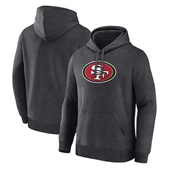 Men's Logo Athletic Heather Charcoal San Francisco 49ers Primary Logo Hoodie