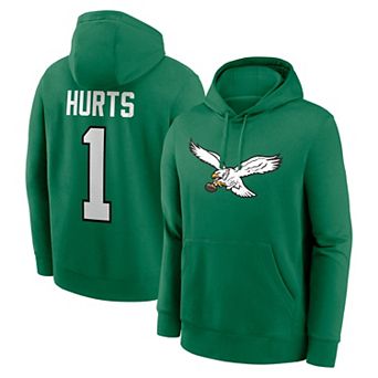 Men's Nike Jalen Hurts Kelly Green Philadelphia Eagles Name & Number Hoodie