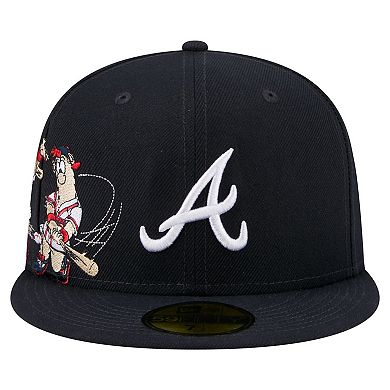Men's New Era Navy Atlanta Braves Run Mascot 59FIFTY Fitted Hat