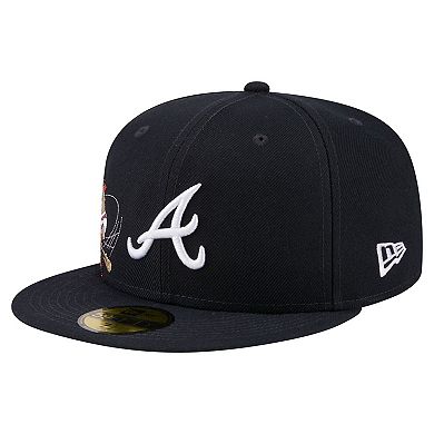 Men's New Era Navy Atlanta Braves Run Mascot 59FIFTY Fitted Hat