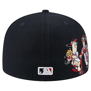 Men's New Era Navy Atlanta Braves Run Mascot 59FIFTY Fitted Hat