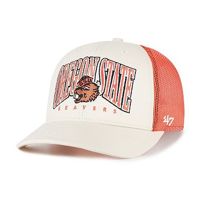 Men's '47 Natural Oregon State Beavers Drawbridge Trucker Adjustable Hat