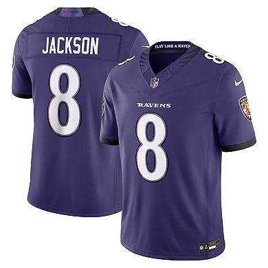 Men's Nike Lamar Jackson Purple Baltimore Ravens Vapor F.U.S.E. Stitched Limited Jersey