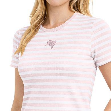 Women's Starter Pastel Pink Tampa Bay Buccaneers Striped T-Shirt