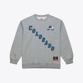 Men's Mitchell & Ness Heather Gray Colorado Avalanche Core Wordmark Fleece Sweatshirt
