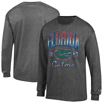 Men's Champion Charcoal Florida Gators Bold Long-Sleeve T-Shirt