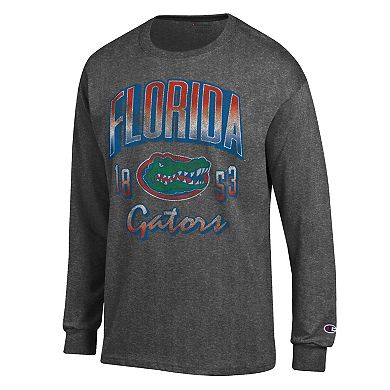 Men's Champion Charcoal Florida Gators Bold Long-Sleeve T-Shirt