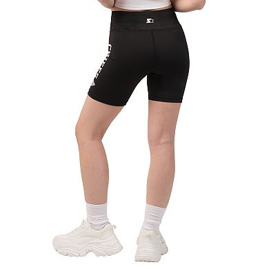 Women's Starter Black Kansas City Chiefs Biker Shorts