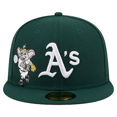 Men's New Era Green Athletics Run Mascot 59FIFTY Fitted Hat