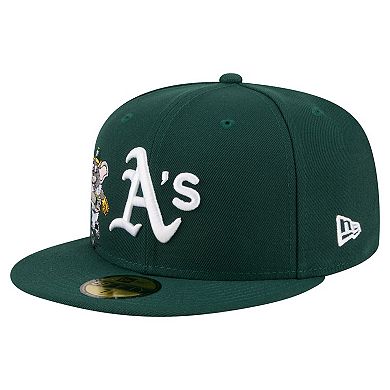 Men's New Era Green Athletics Run Mascot 59FIFTY Fitted Hat