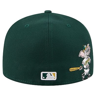 Men's New Era Green Athletics Run Mascot 59FIFTY Fitted Hat