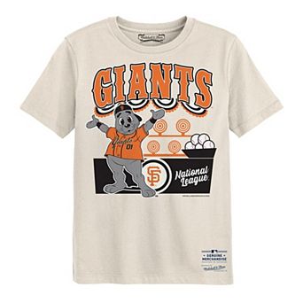 Preschool Mitchell & Ness Cream San Francisco Giants Step Back Up T-Shirt