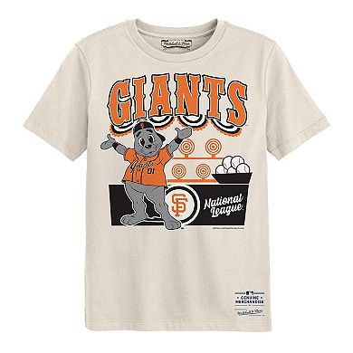 Preschool Mitchell & Ness Cream San Francisco Giants Step Back Up T-Shirt