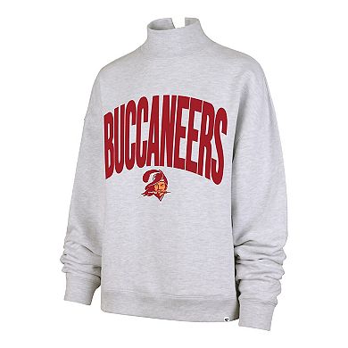 Women's '47 Gray Tampa Bay Buccaneers Subtle Muse Mock Neck Sweatshirt