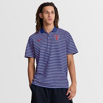 Men's Nike Royal/White Texas Rangers Striped Victory Dri-FIT Polo