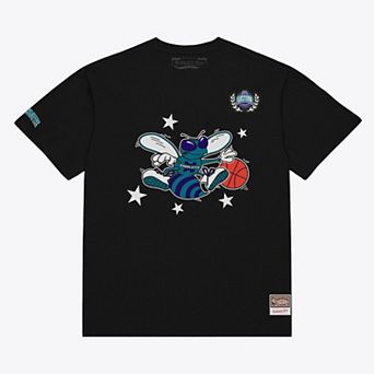 Men's Mitchell & Ness Black Charlotte Hornets Pep Rally Premium T-Shirt