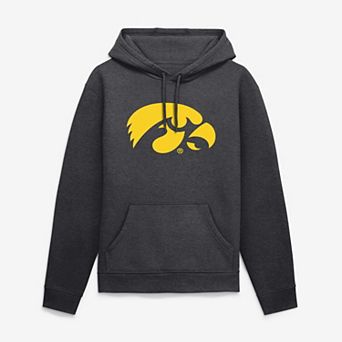 Men's Logo Athletic Heather Charcoal Iowa Hawkeyes Sunset Hoodie