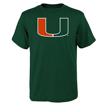 Youth Outerstuff Green Miami Hurricanes Primary Logo T-Shirt