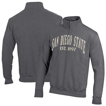 Men's Champion Heather Gray San Diego State Aztecs Established Date Quarter-Zip Pullover