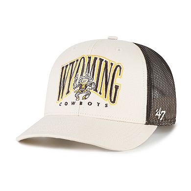 Men's '47 Natural Wyoming Cowboys Drawbridge Trucker Adjustable Hat