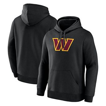Men's Logo Athletic Black Washington Commanders Primary Logo Hoodie