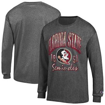 Men's Champion Charcoal Florida State Seminoles Bold Long-Sleeve T-Shirt