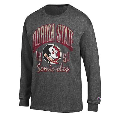 Men's Champion Charcoal Florida State Seminoles Bold Long-Sleeve T-Shirt