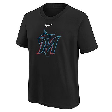 Youth Nike Black Miami Marlins Large Logo T-Shirt