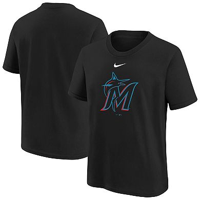 Youth Nike Black Miami Marlins Large Logo T-Shirt