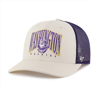 Men's '47 Natural Washington Huskies Drawbridge Trucker Adjustable Hat
